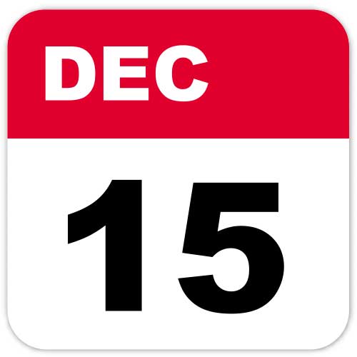 December 15 - Halfway through December