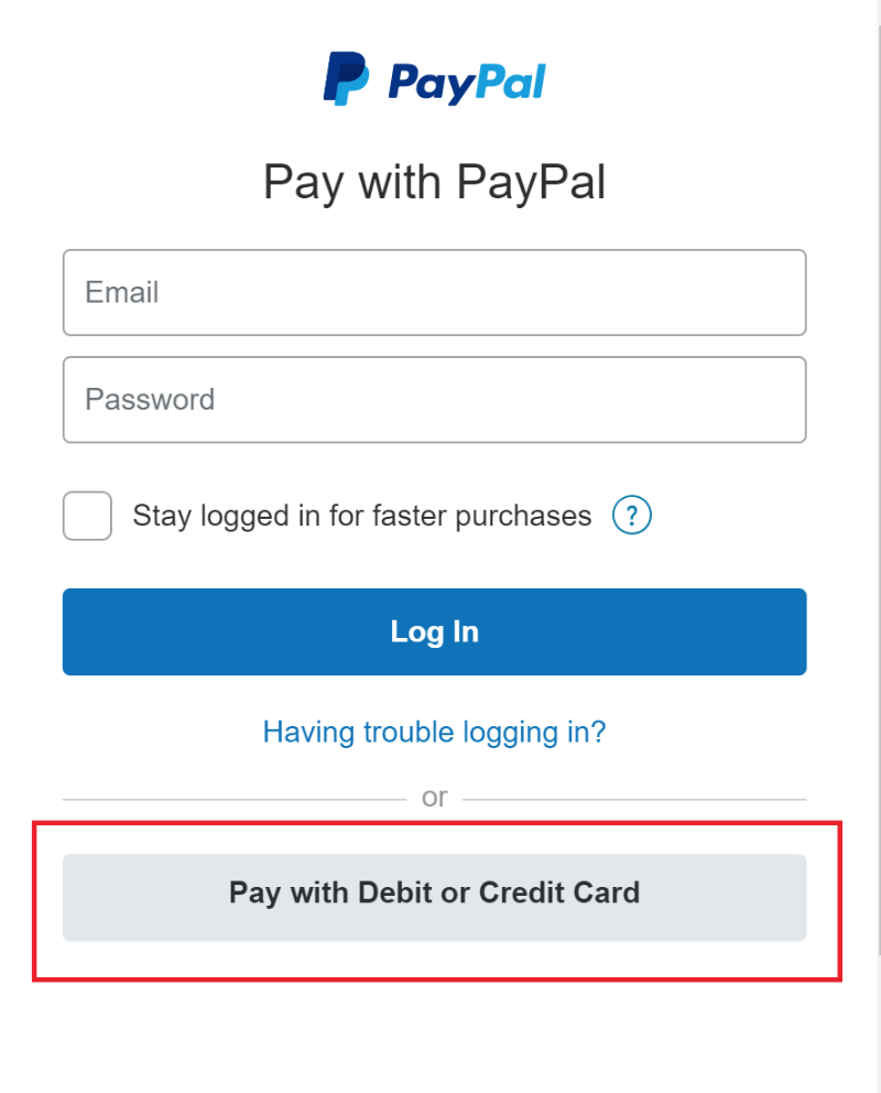 PayPal CreditCard